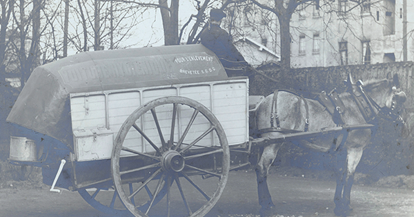 Photo d'un cantonnier lyonnais vers 1910