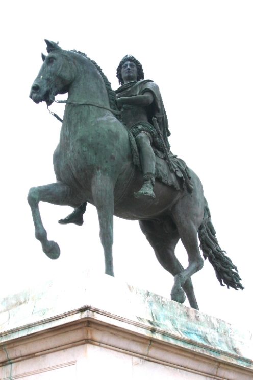 Statue de Louis XIV place Bellecour : photo. num. couleur par Jean-Paul Tabey (2010, cote : 80PH/30/202, repro. commerciale interdite)