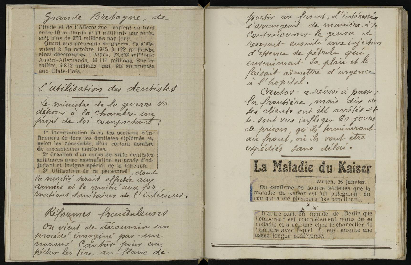 Carnet de JB. Mermet, 17 janvier 1916 - 253ii/87