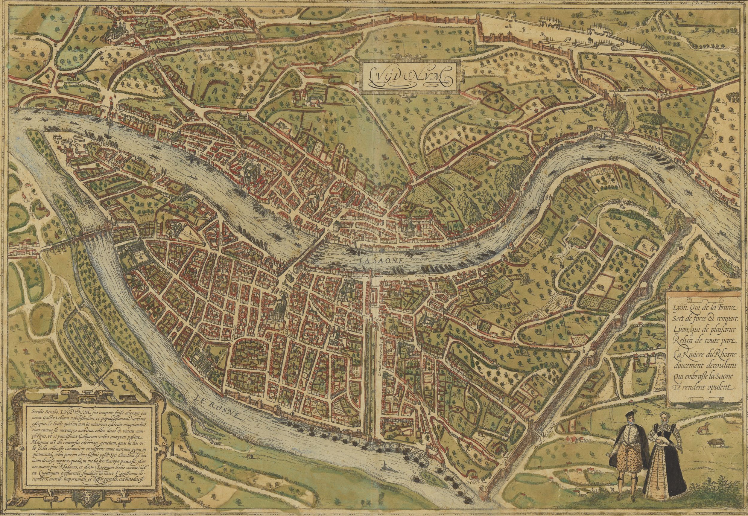 Lugdunum : estampe J. Hoefnagel (1575, cote HD/B/684)