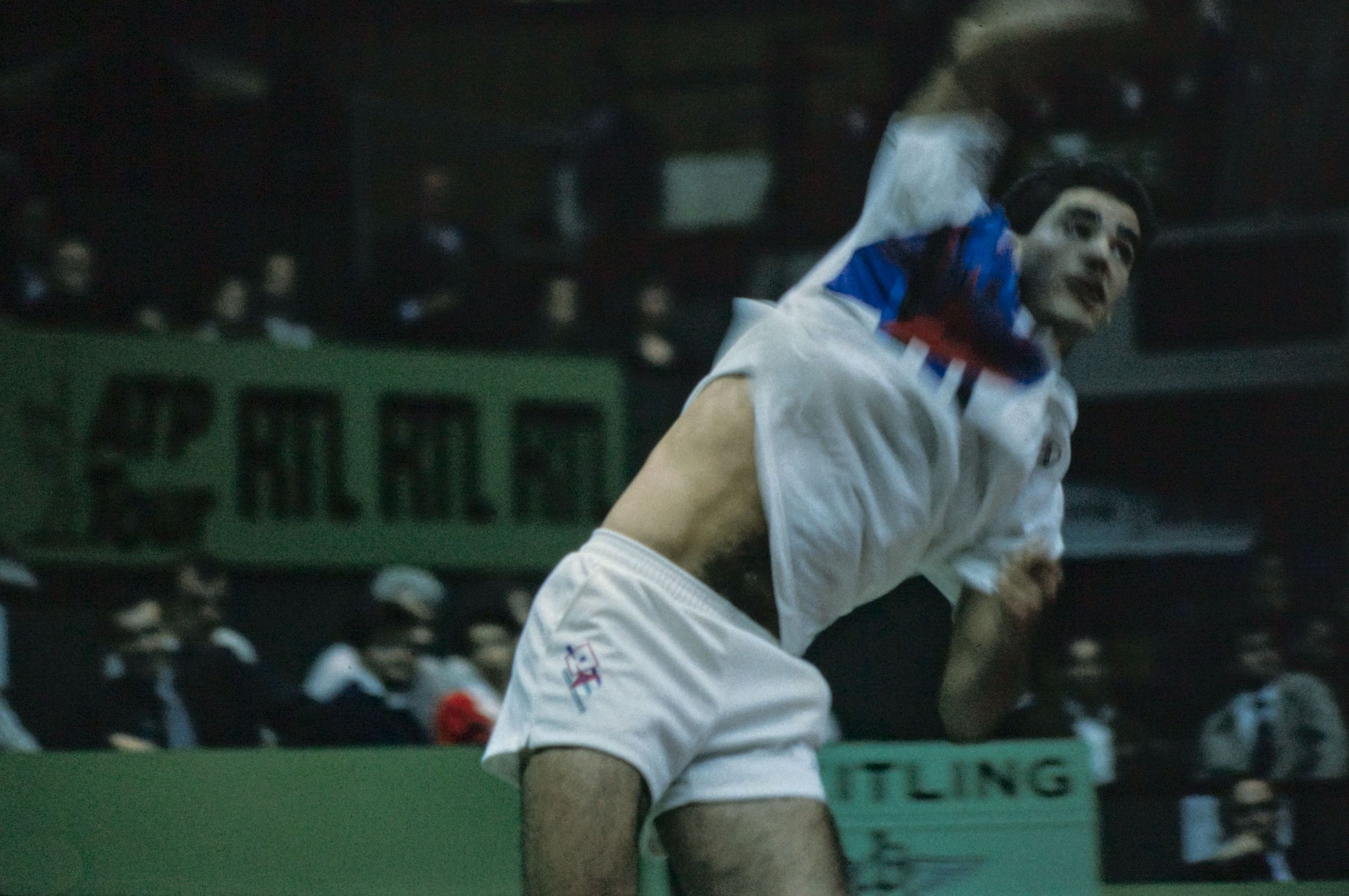 Pete Sampras, rencontres du Grand Prix de Tennis de Lyon : photographie couleur (1991, cote 1518WP/2025)