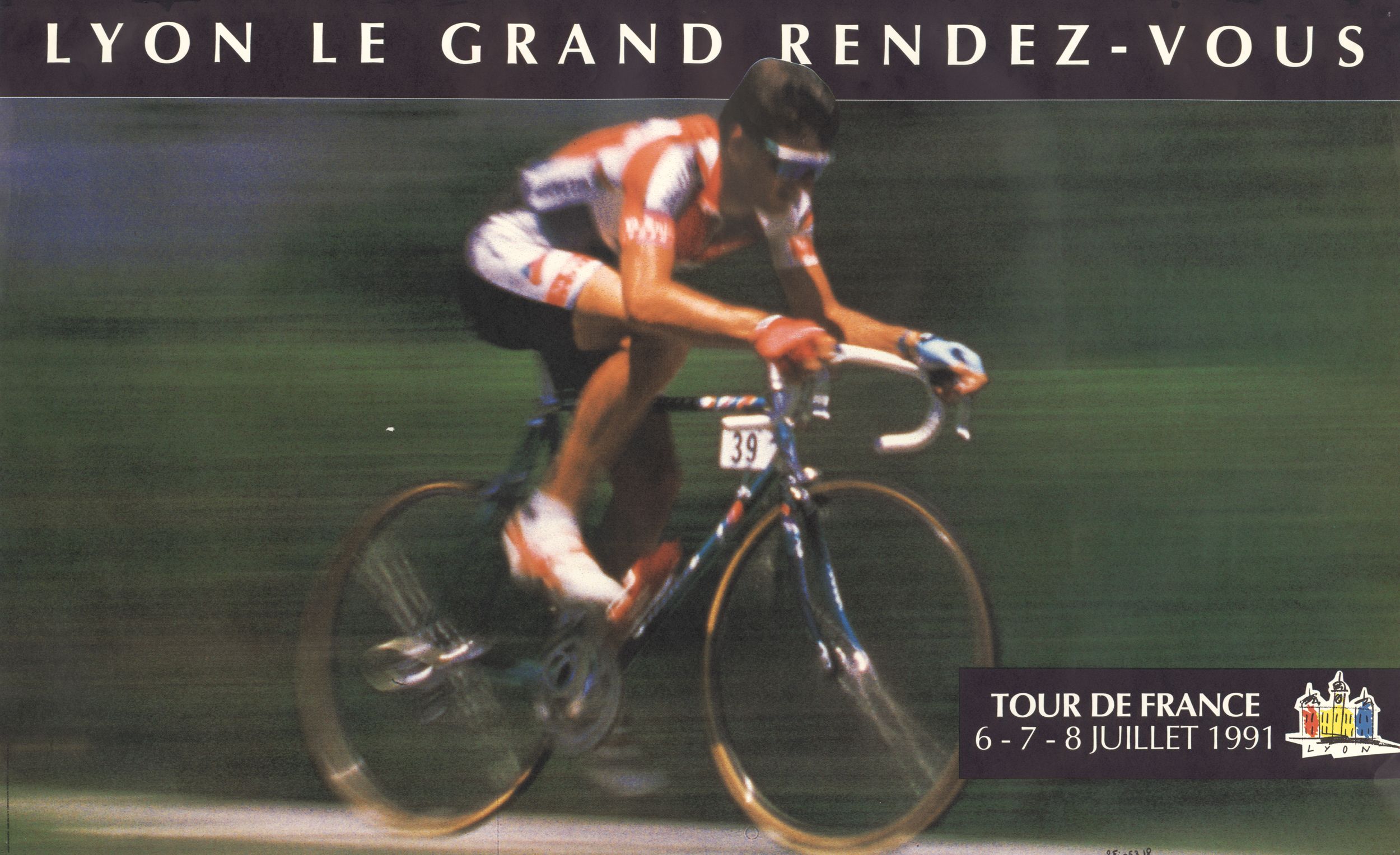 Départ du Tour de France les 6-7-8 juillet 1991 à Lyon : affiche couleur (1991, cote 2FI/5318)