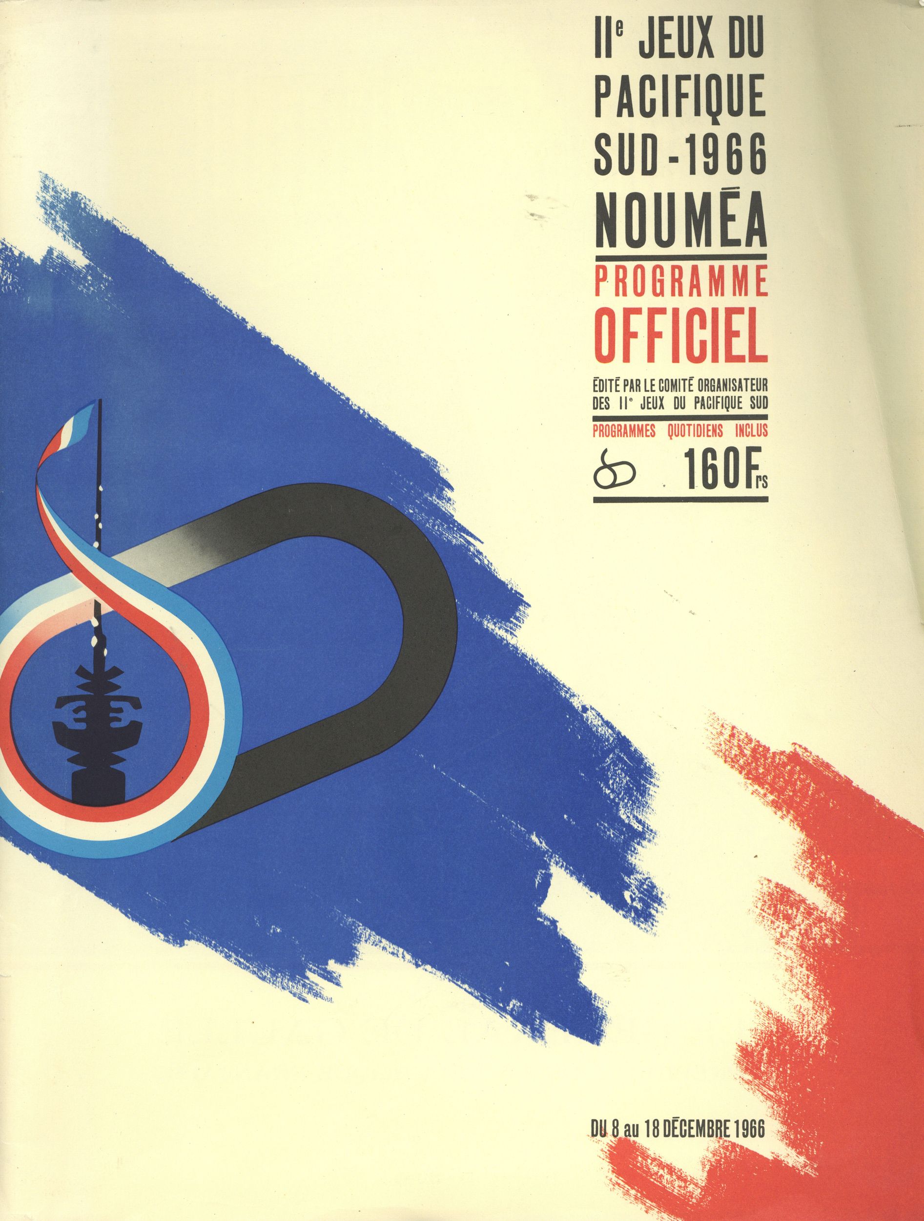 Programme officiel des IIe Jeux du Pacifique Sud à Nouméa : programme (1966, cote 362II/12)