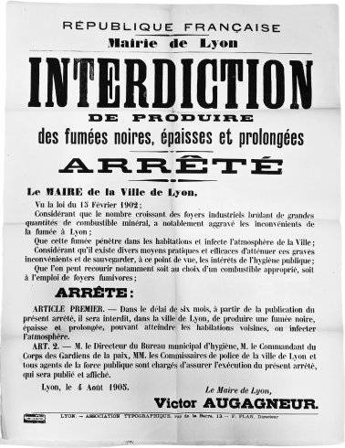 Interdiction de production de fumée noire épaisse et prolongée