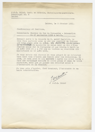 Courrier du docteur Hulst à Edmond Locard - 31ii111