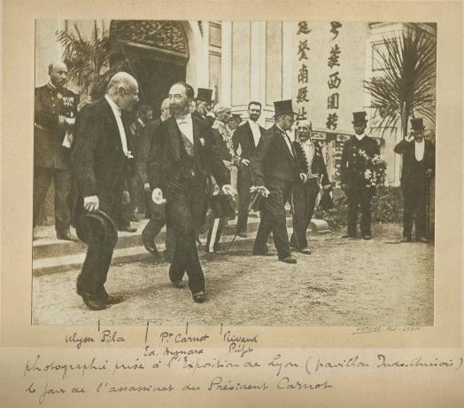 Sadi Carnot à l'exposition universelle de Lyon de 1894 : tirage photo. NB (25/06/1894, 100PH/1/104)